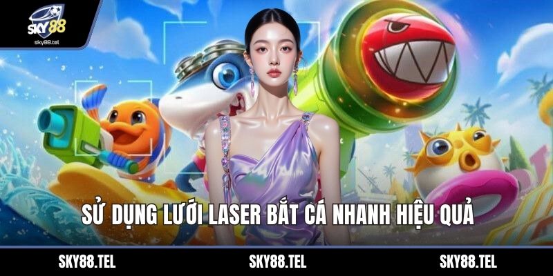 Sử dụng lưới laser bắt cá nhanh hiệu quả